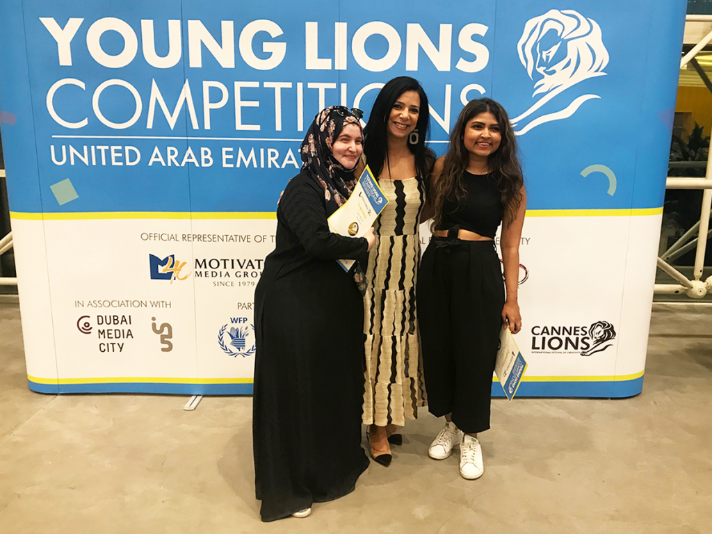 Arwa Al Jundi & Warsha J. Dhemani from Livingroom Communications win Gold