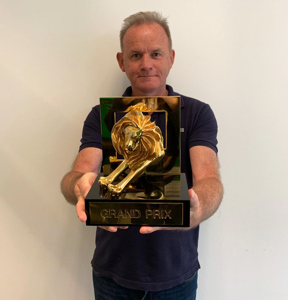 Paul Shearer - Chief Creative Officer at Impact BBDO MENA with the Grand Prix Lion for The Black Edition