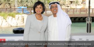 DIFF Chairman Abdul Hamid Juma with the Academy President Cheryl Bonne