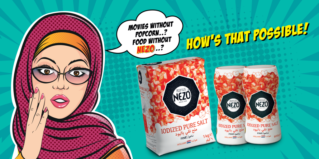 Nezo salt Popcorn Box Branding in UAE