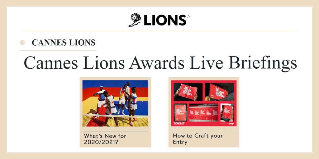 Mini-Series Live Briefings by Cannes Lions Awards