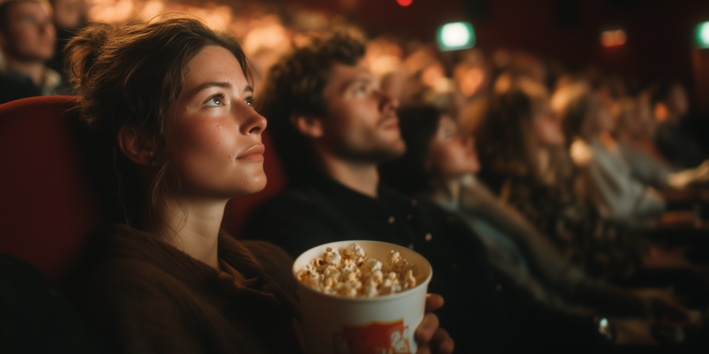 Cinema Audience Watching Movie in a Thetre